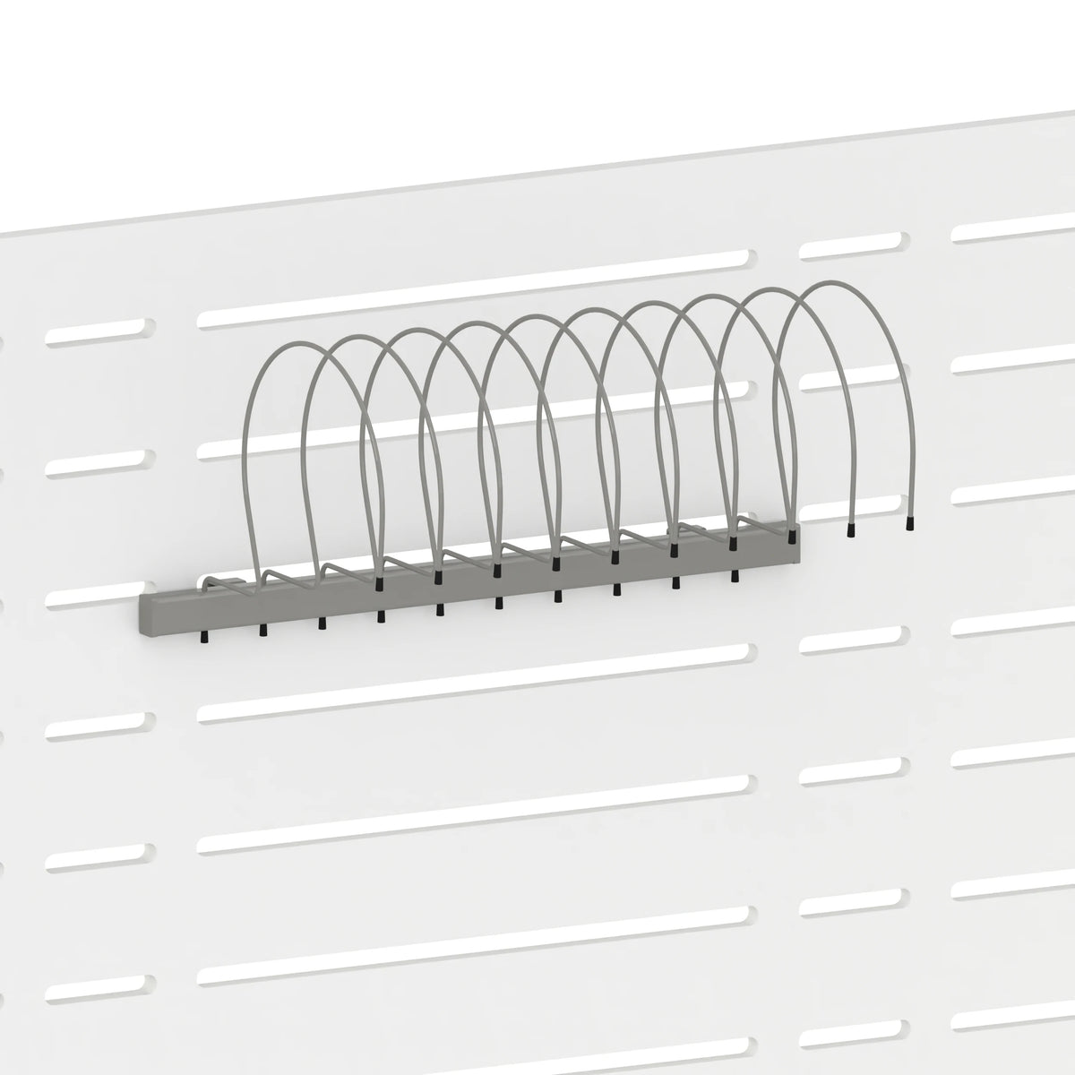 Barre porte-bonnets (panneau Slatwall) — coloris gris