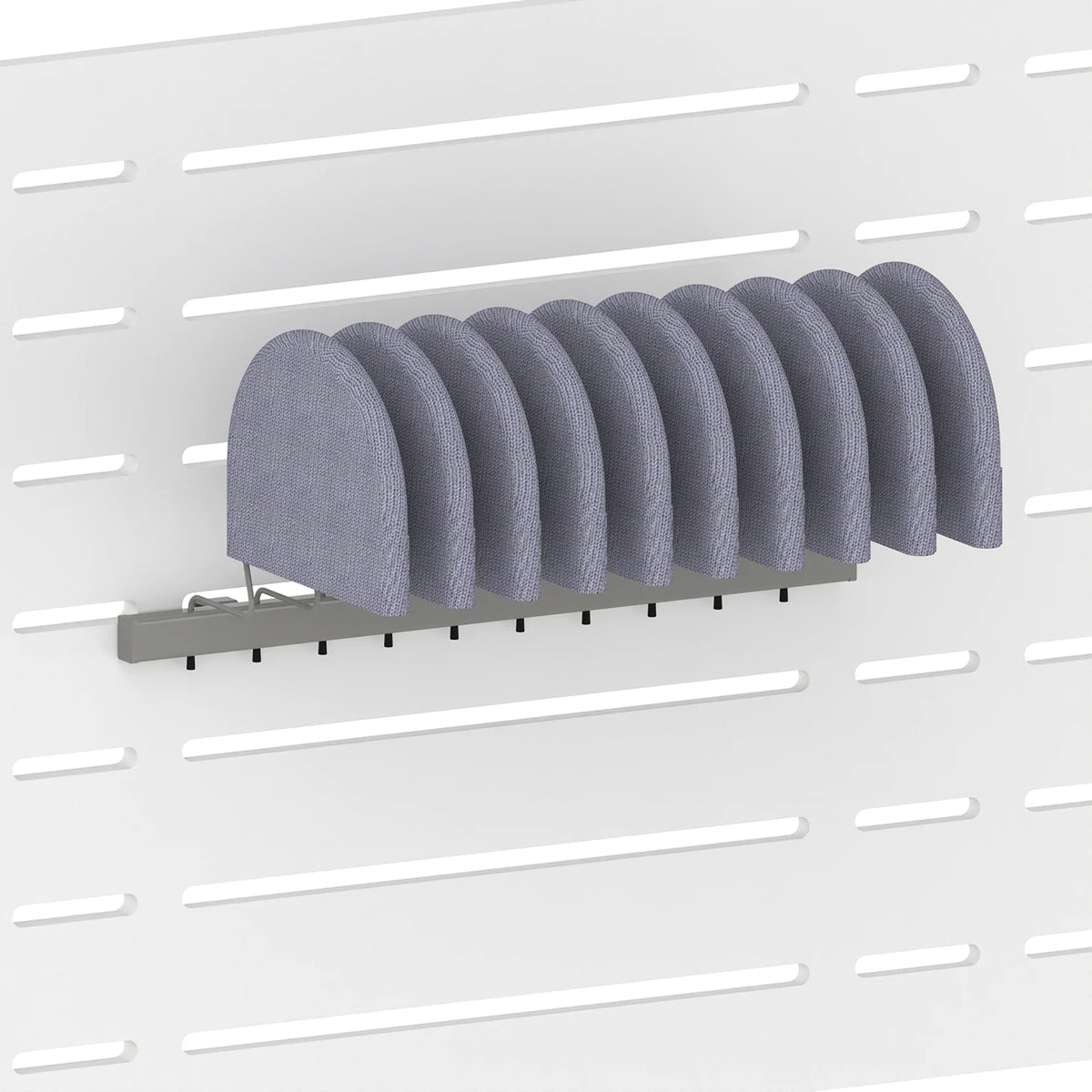 Barre porte-bonnets (panneau Slatwall) — coloris gris