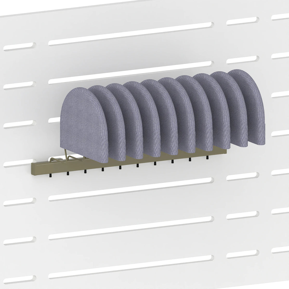 Barre porte-bonnets (panneau Slatwall) — coloris kaki
