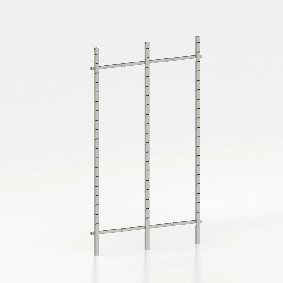 Kit d'agencement 130 cm (2 modules 60 cm) avec 3 montants Poto et jeu de lisses 130 cm — coloris gris