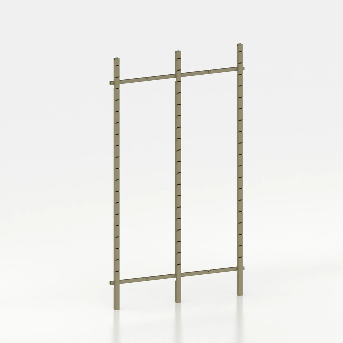 Kit d'agencement 130 cm (2 modules 60 cm) avec 3 montants Poto et jeu de lisses 130 cm — coloris vert kaki