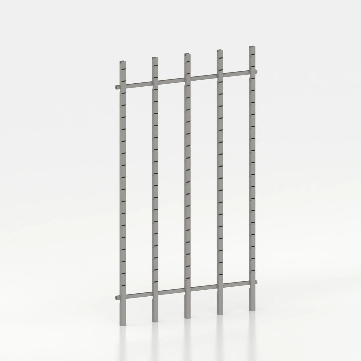 Kit d'agencement 130 cm (4 modules 30 cm) avec 5 montants Poto et jeu de lisses 130 cm — coloris gris