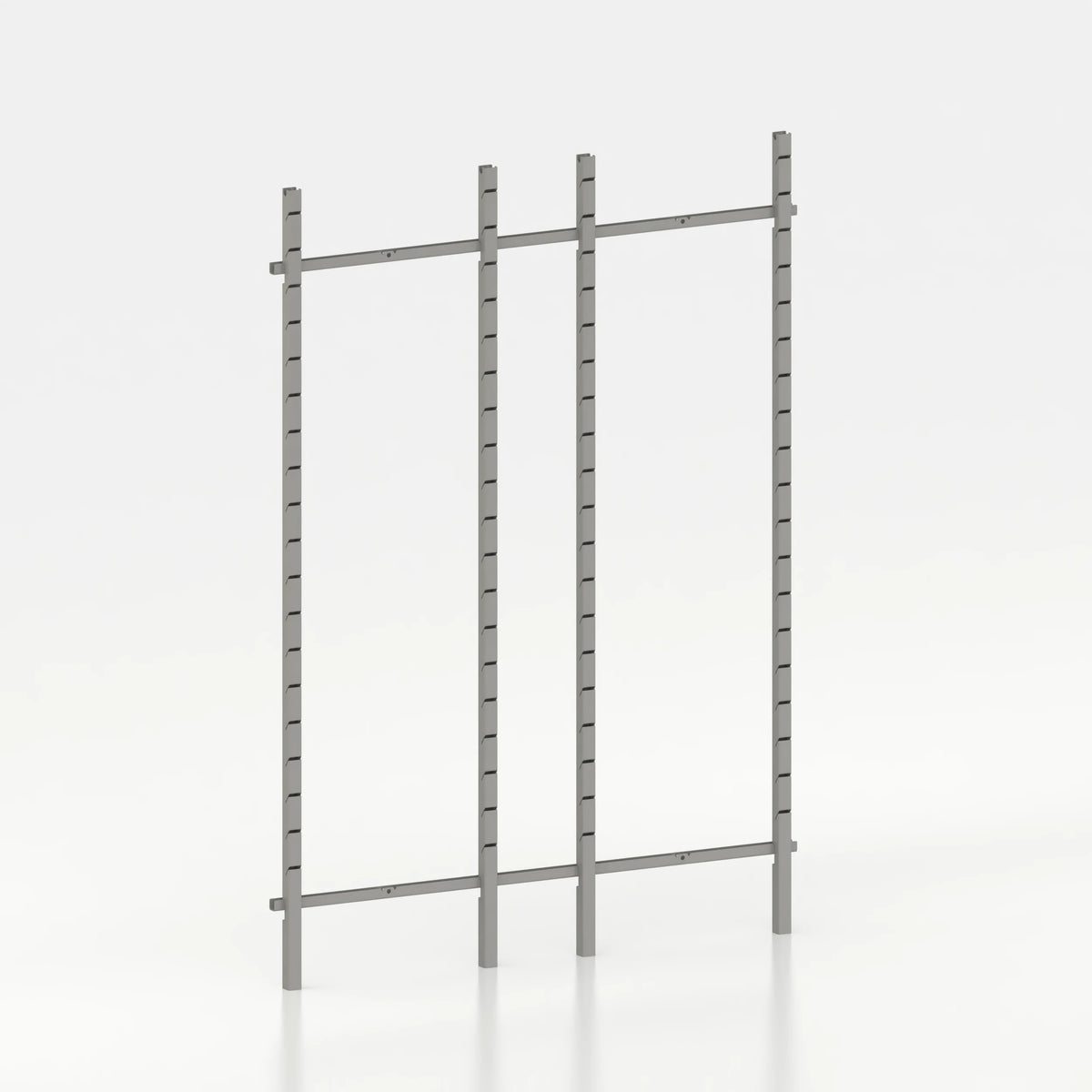 Kit d'agencement 160 cm (2 modules 60 cm + 1 module 30 cm) avec 4 montants Poto et jeu de lisses 160 cm — coloris gris