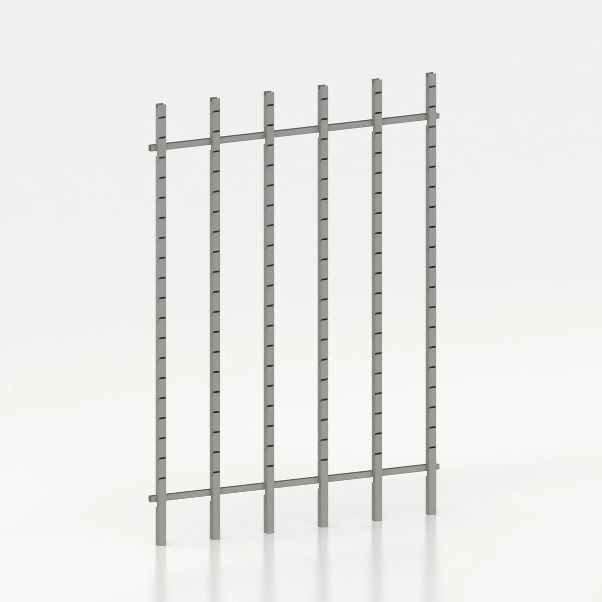 Kit d'agencement 160 cm (5 modules 30 cm) avec 6 montants Poto et jeu de lisses 160 cm — coloris gris