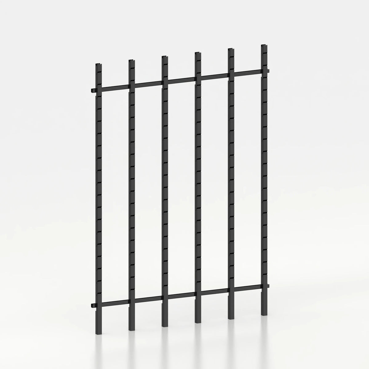 Kit d'agencement 160 cm (5 modules 30 cm) avec 6 montants Poto et jeu de lisses 160 cm — coloris noir
