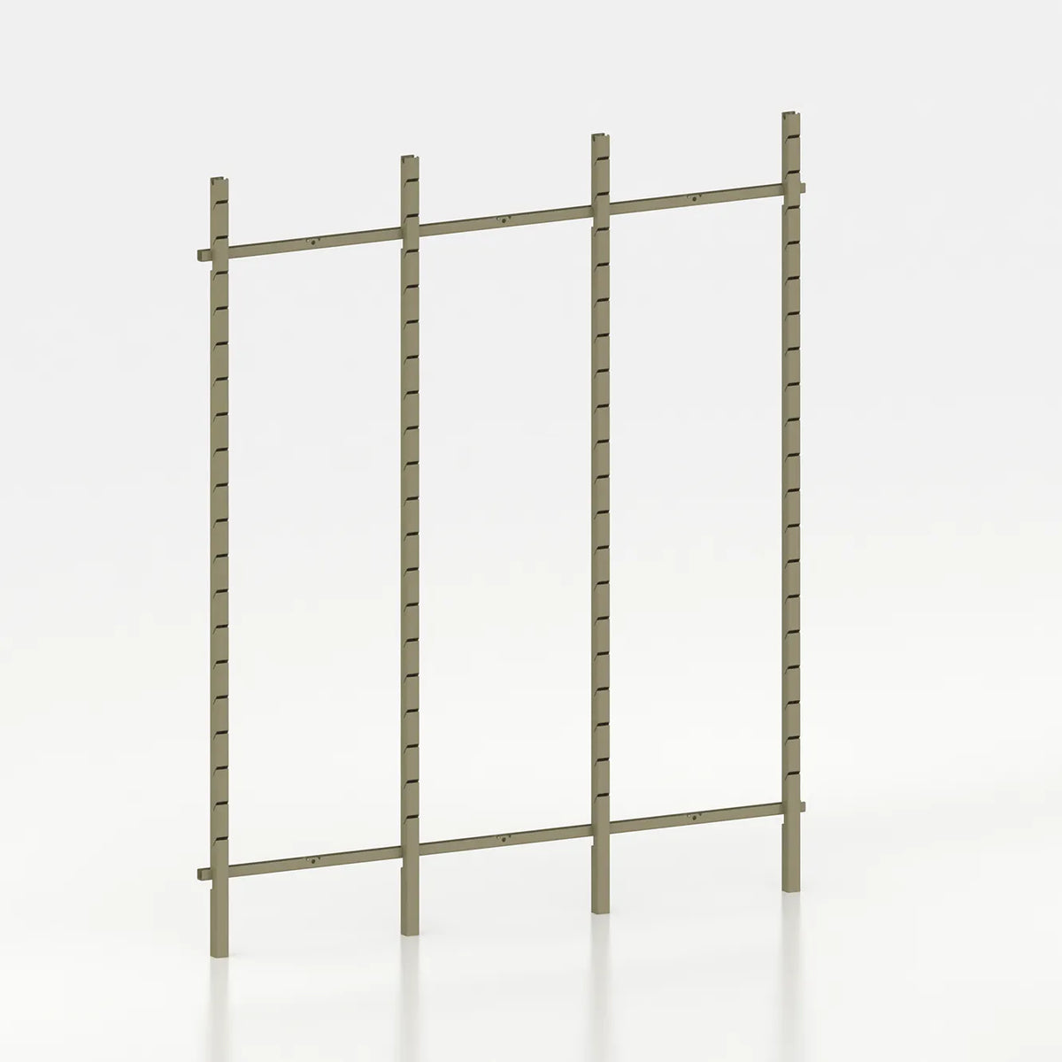 Kit d'agencement 190 cm (3 modules 60 cm) avec 4 montants Poto et jeu de lisses 190 cm — coloris vert kaki