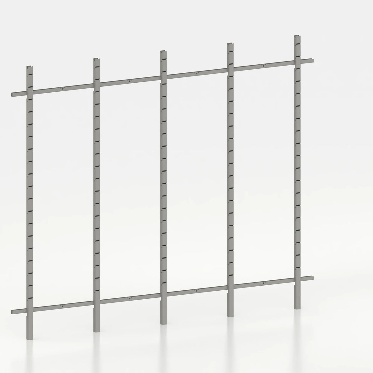 Kit d'agencement linéaire 270 cm avec montants Poto pour boutique — coloris gris