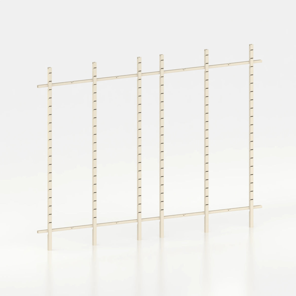 Kit d'agencement linéaire 300 cm avec montants Poto pour boutique — coloris beige