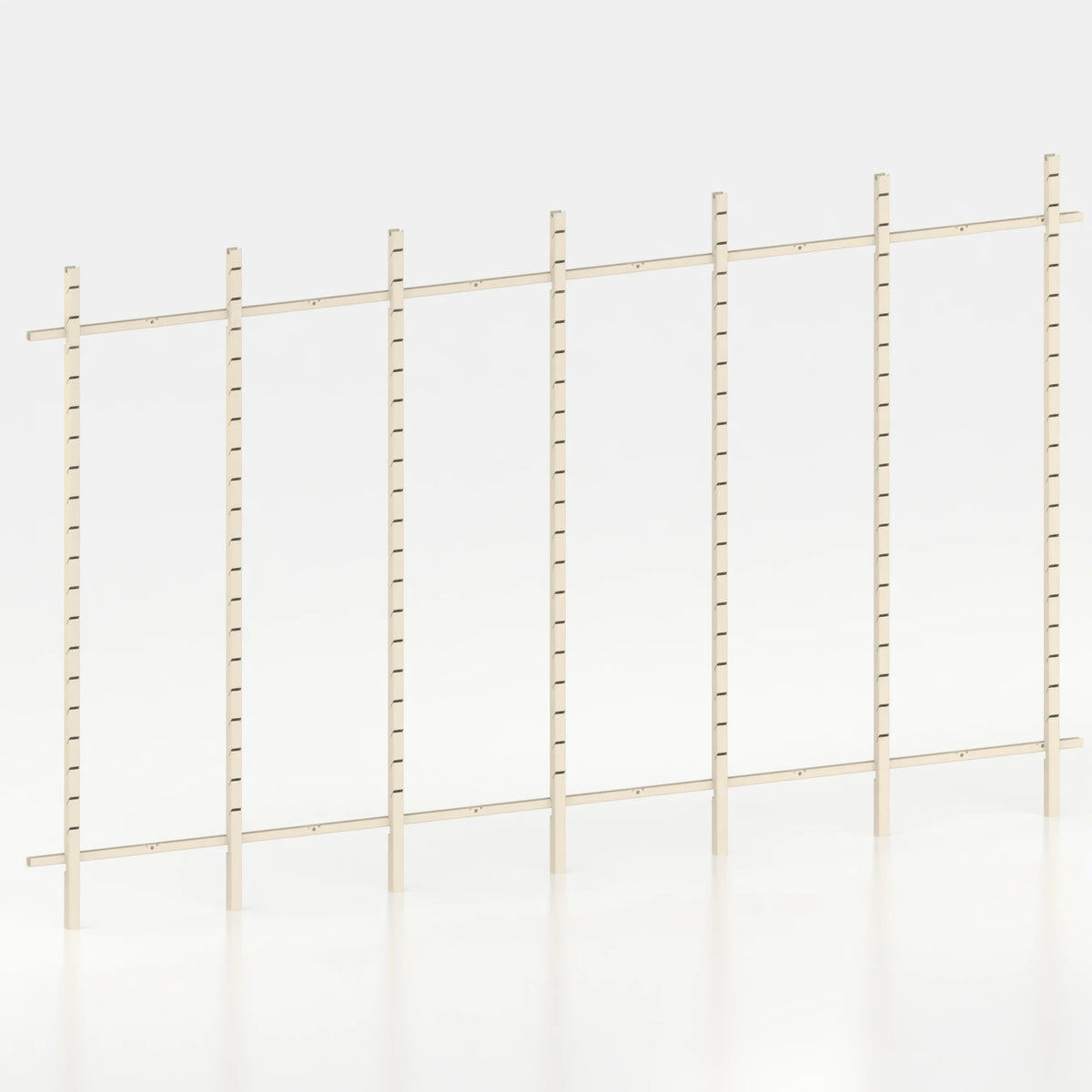 Kit d'agencement linéaire 390 cm avec montants Poto pour boutique — coloris beige