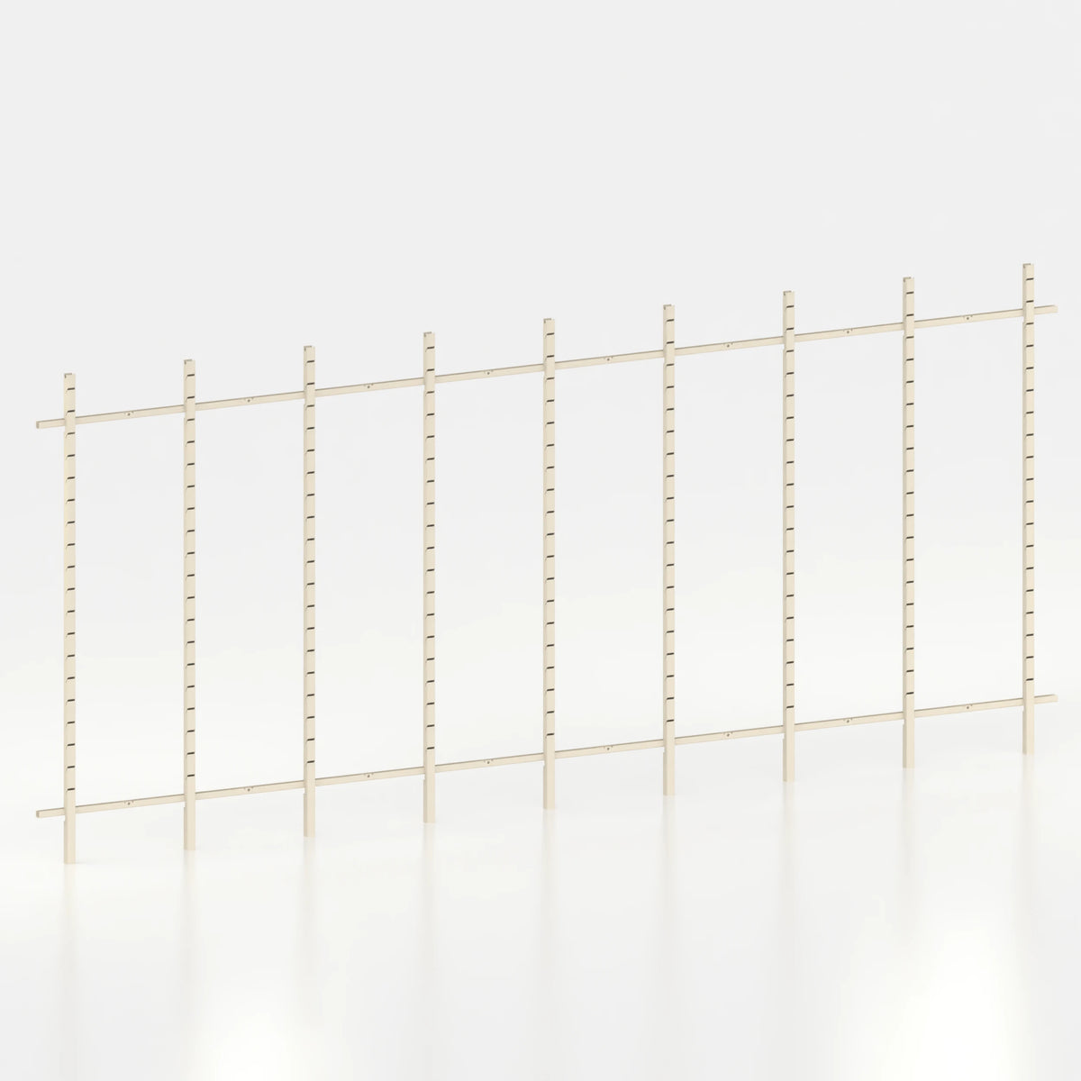 Kit d'agencement linéaire 510 cm avec montants Poto pour boutique — coloris beige