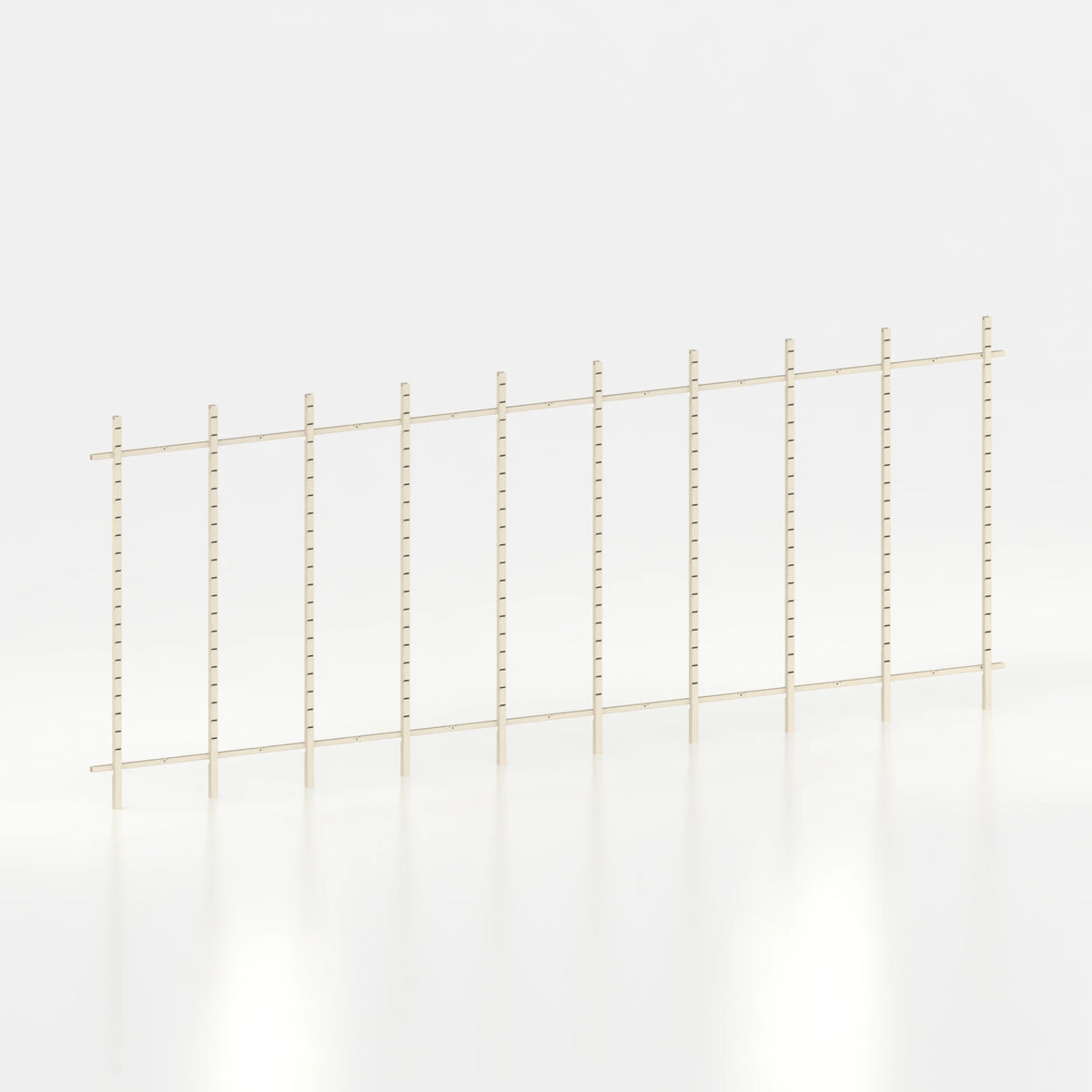 Kit d'agencement linéaire 570 cm avec montants Poto pour boutique — coloris beige