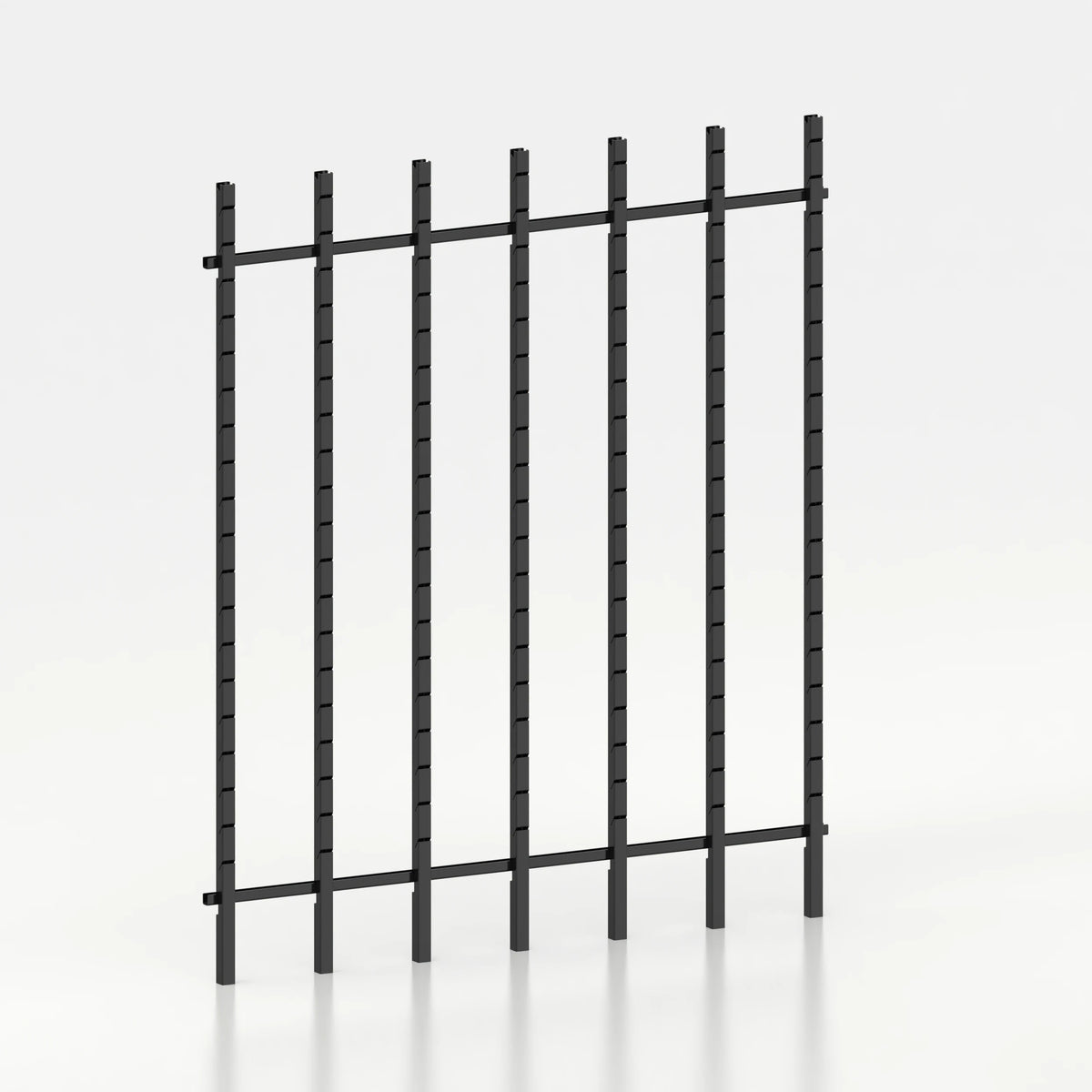 Kit d'agencement mural 190 cm avec montants Poto pour magasin — coloris noir