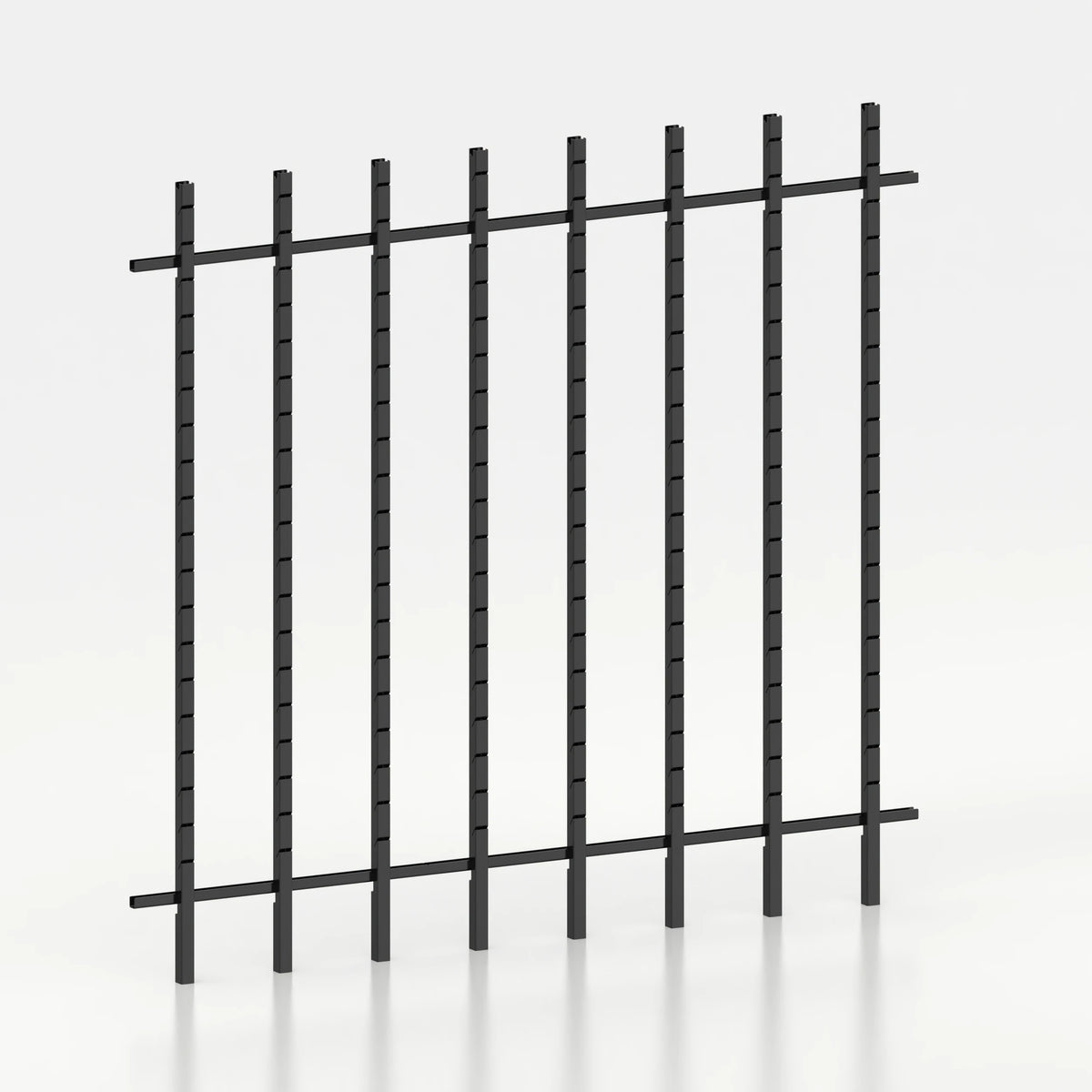 Kit d'agencement mural 240 cm avec montants Poto pour magasin — coloris noir
