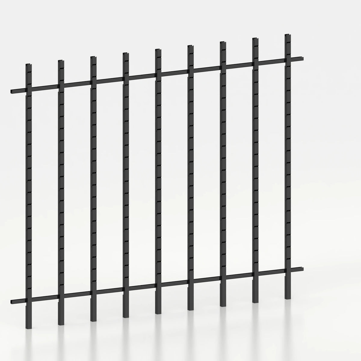 Kit d'agencement mural 270 cm avec montants Poto pour magasin — coloris noir