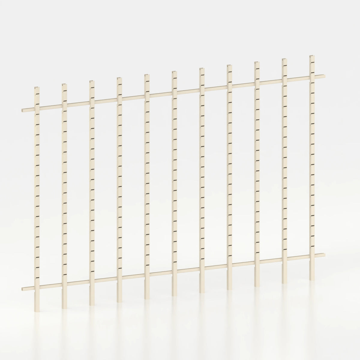 Kit d'agencement mural 330 cm avec montants Poto pour magasin — coloris beige