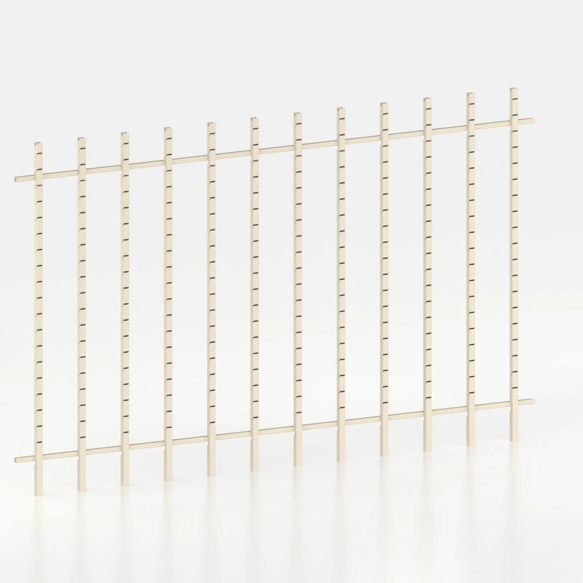 Kit d'agencement mural 360 cm avec montants Poto pour magasin — coloris beige