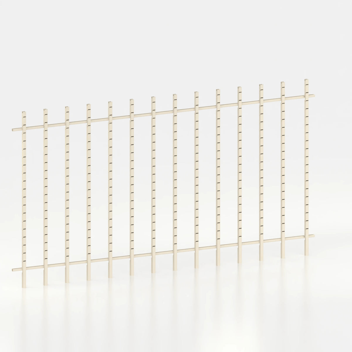 Kit d'agencement mural 420 cm avec montants Poto pour magasin — coloris beige