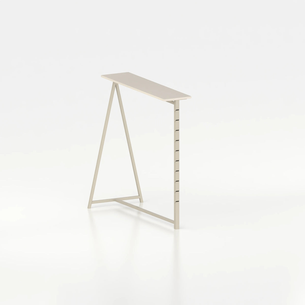 Présentoir penderie pour îlot central concept store — bois beige et coloris beige