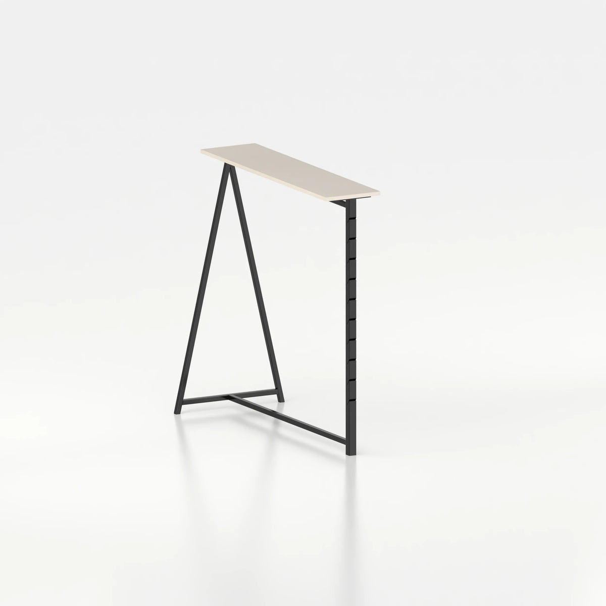 Présentoir penderie pour îlot central concept store — bois beige et coloris noir