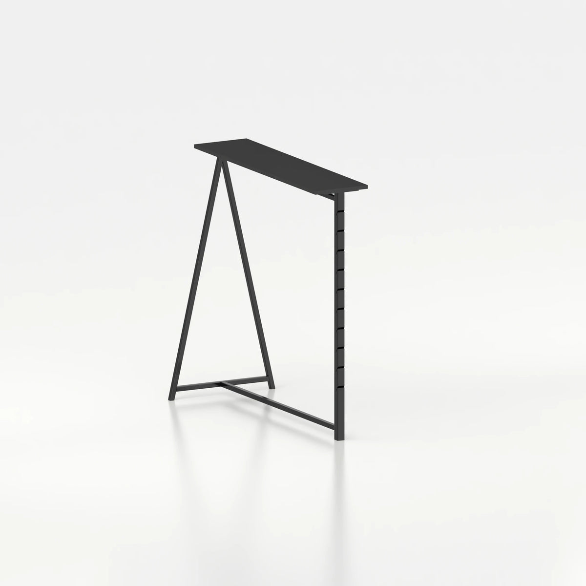 Présentoir penderie pour îlot central concept store — bois noir et coloris noir