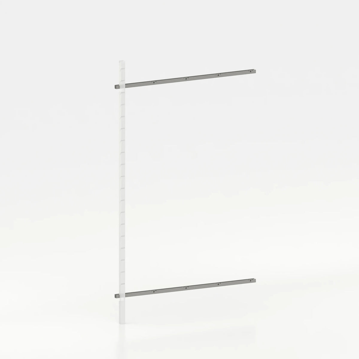Rail mural d'agencement avec lisses de 130 cm magasin — coloris gris