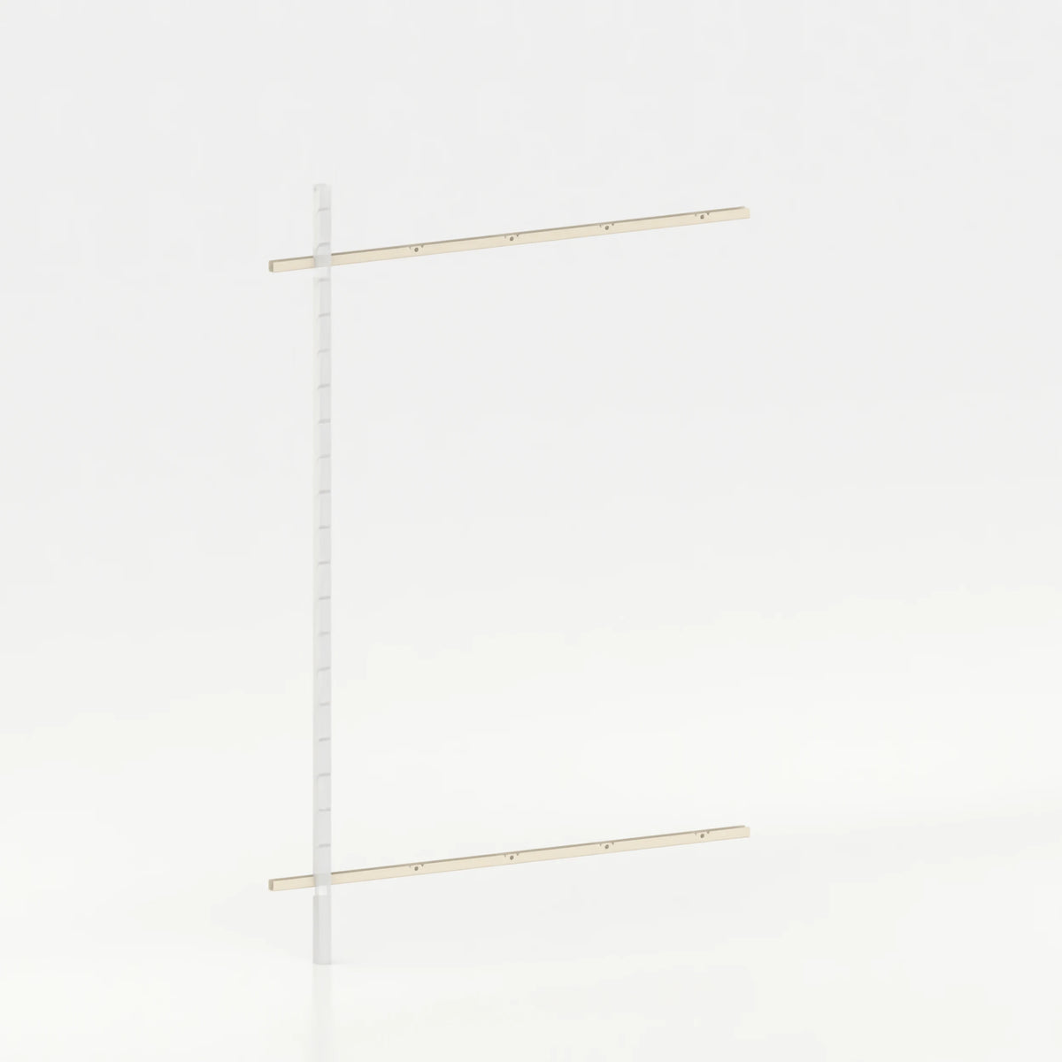 Rail mural d'agencement avec lisses de 150 cm boutique — coloris beige