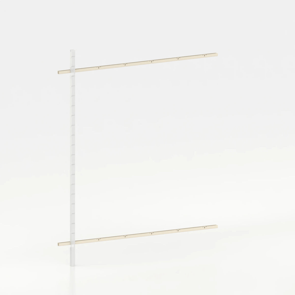 Rail mural d'agencement avec lisses de 180 cm boutique — coloris beige