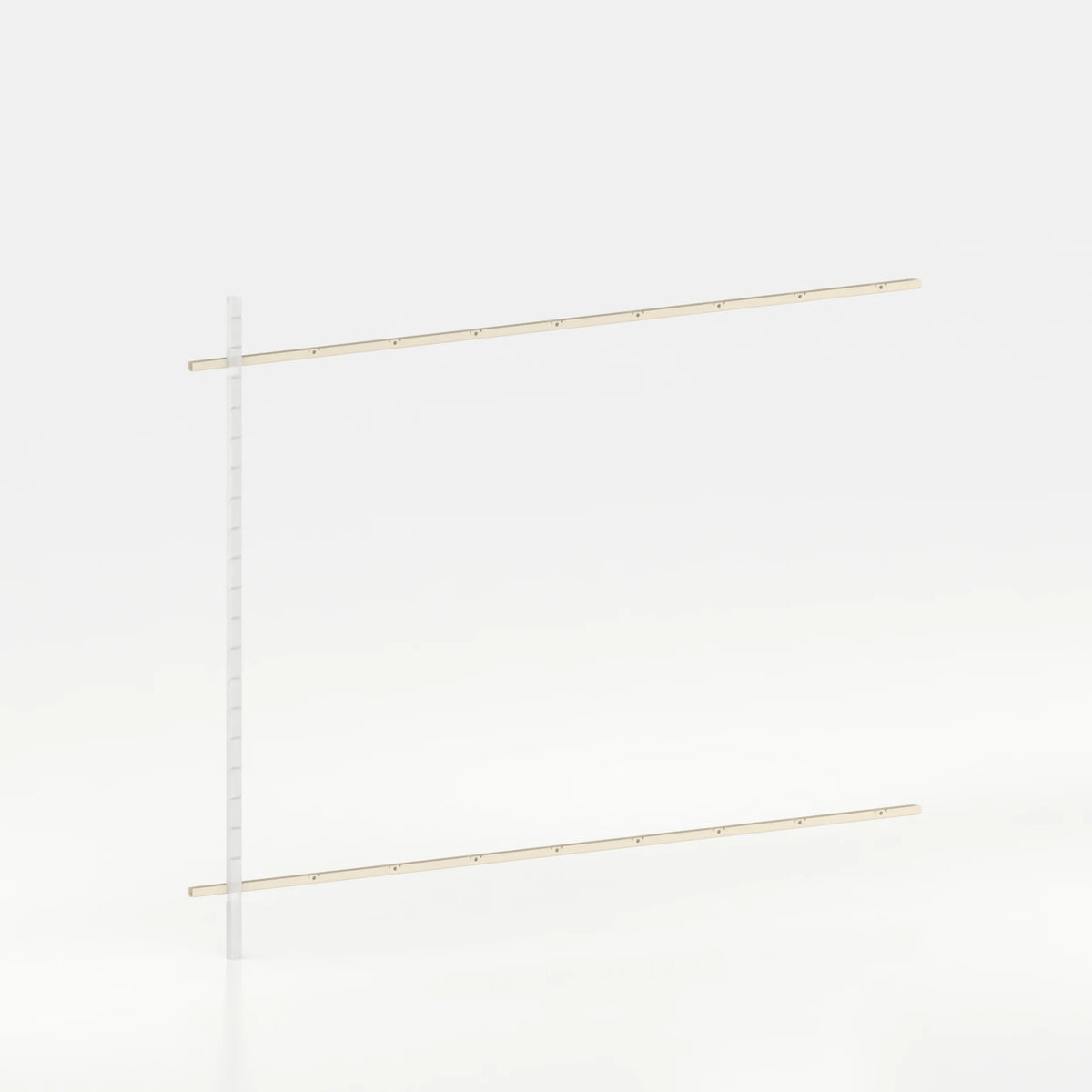 Rail mural d'agencement avec lisses de 270 cm showroom — coloris beige