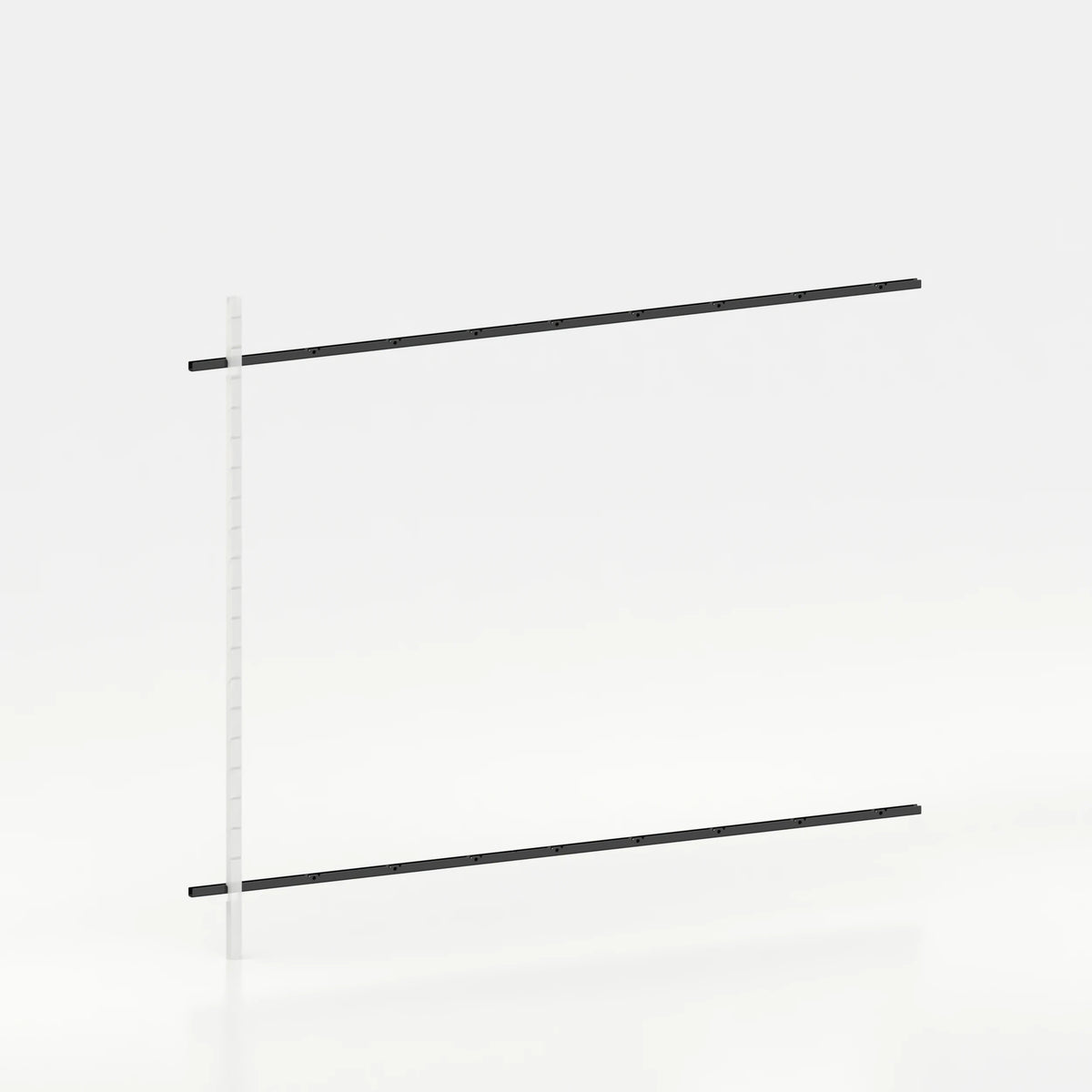 Rail mural d'agencement avec lisses de 270 cm showroom — coloris noir