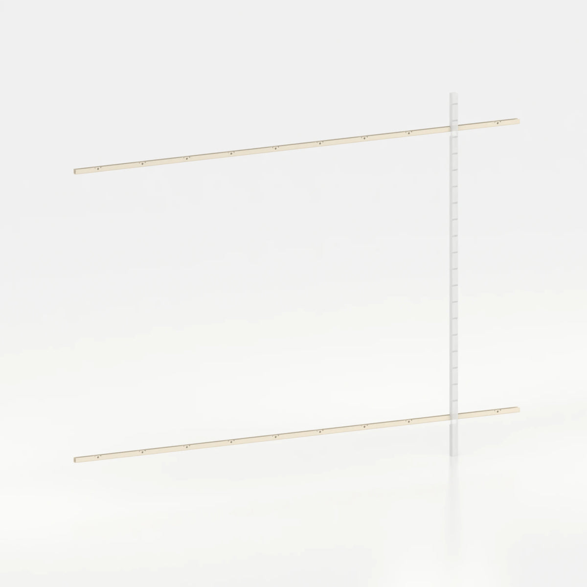 Rail mural d'agencement avec lisses de 300 cm commerce — coloris beige