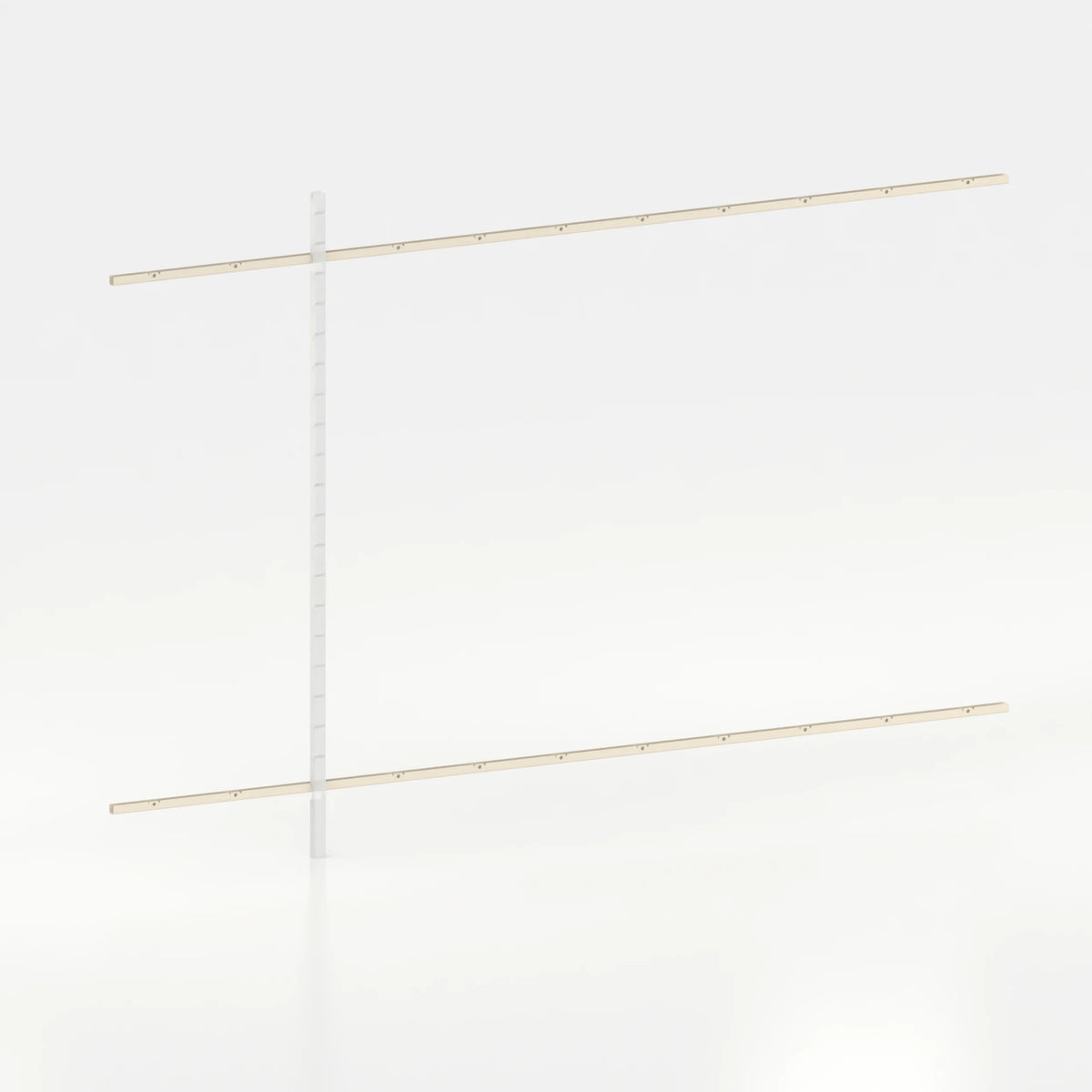 Rail mural d'agencement avec lisses de 330 cm vente — coloris beige