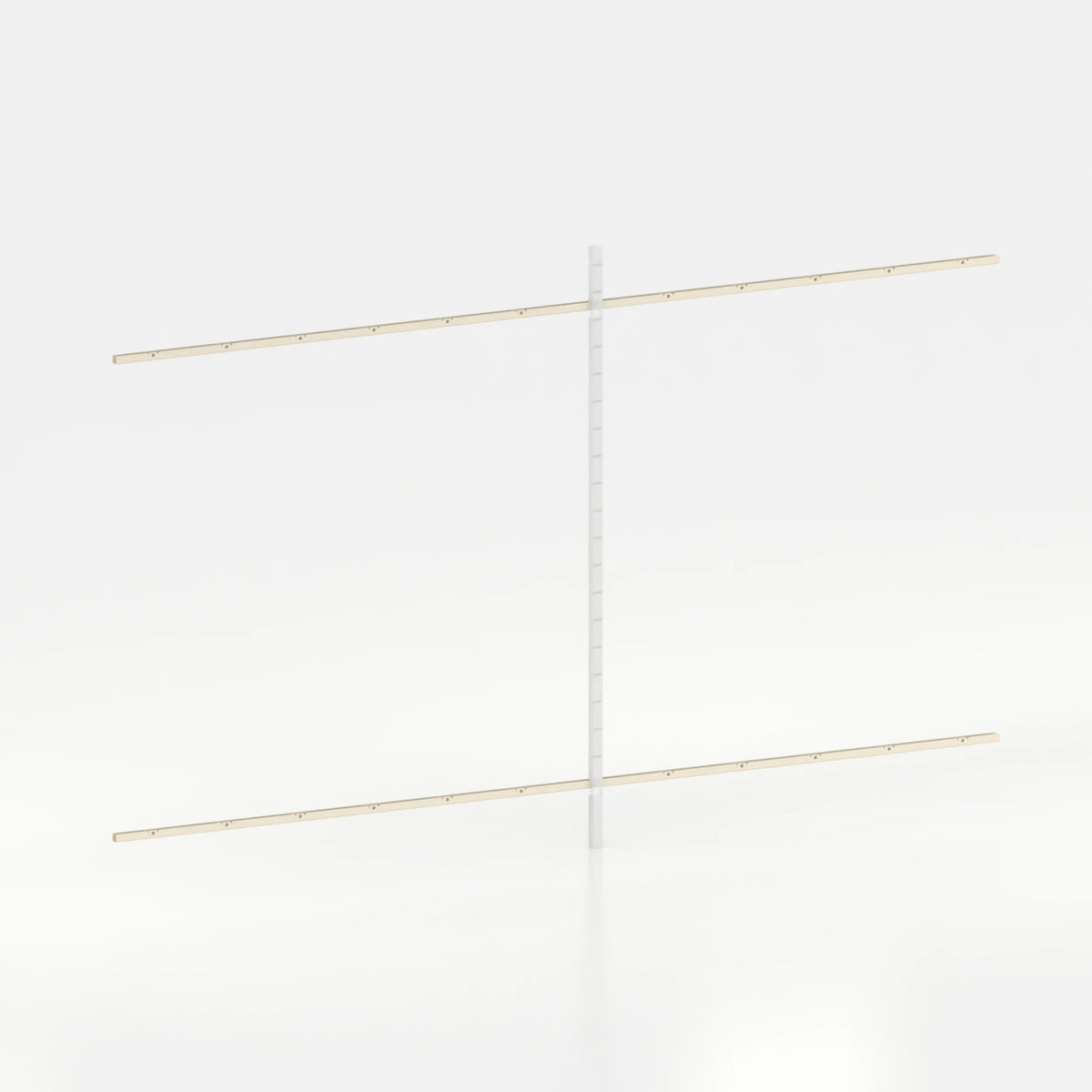 Rail mural d'agencement avec lisses de 360 cm magasin — coloris beige