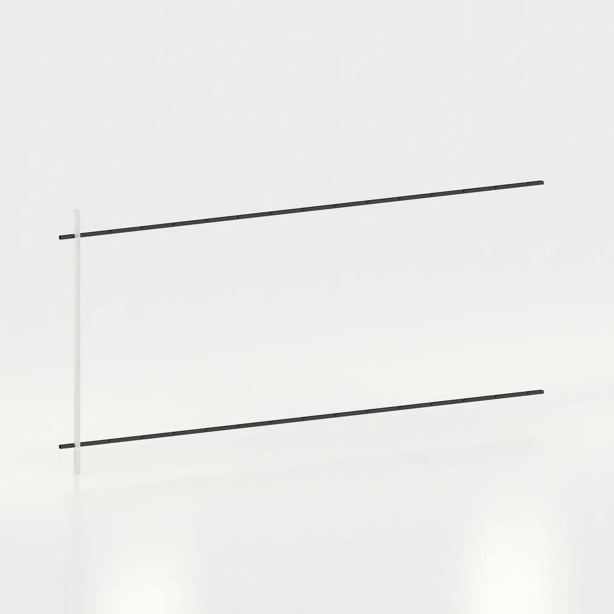 Rail mural d'agencement avec lisses de 450 cm showroom — coloris noir