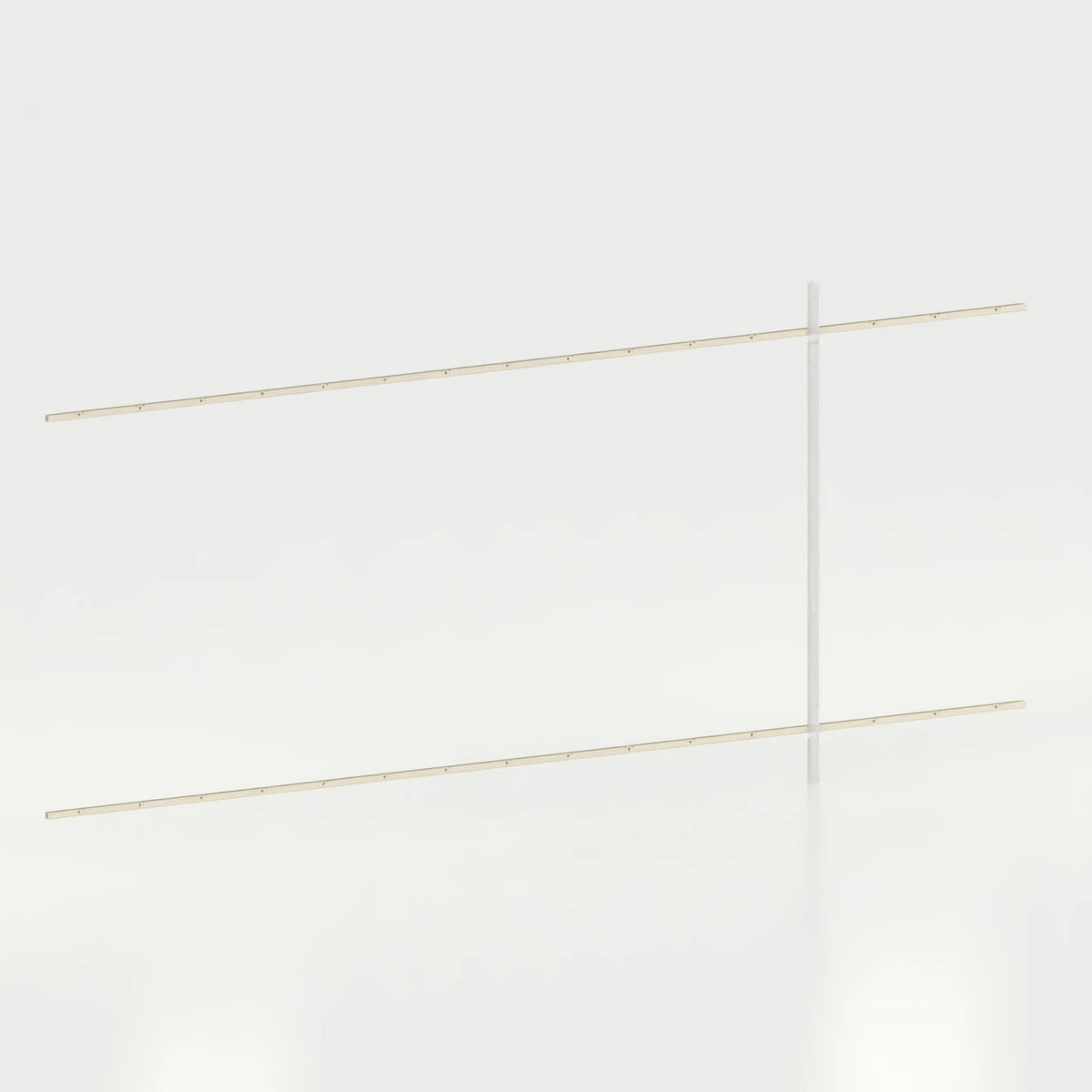 Rail mural d'agencement avec lisses de 480 cm vente — coloris beige