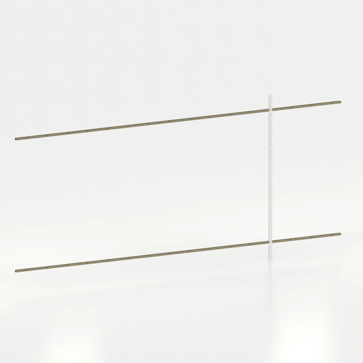 Rail mural d'agencement avec lisses de 480 cm vente — coloris kaki