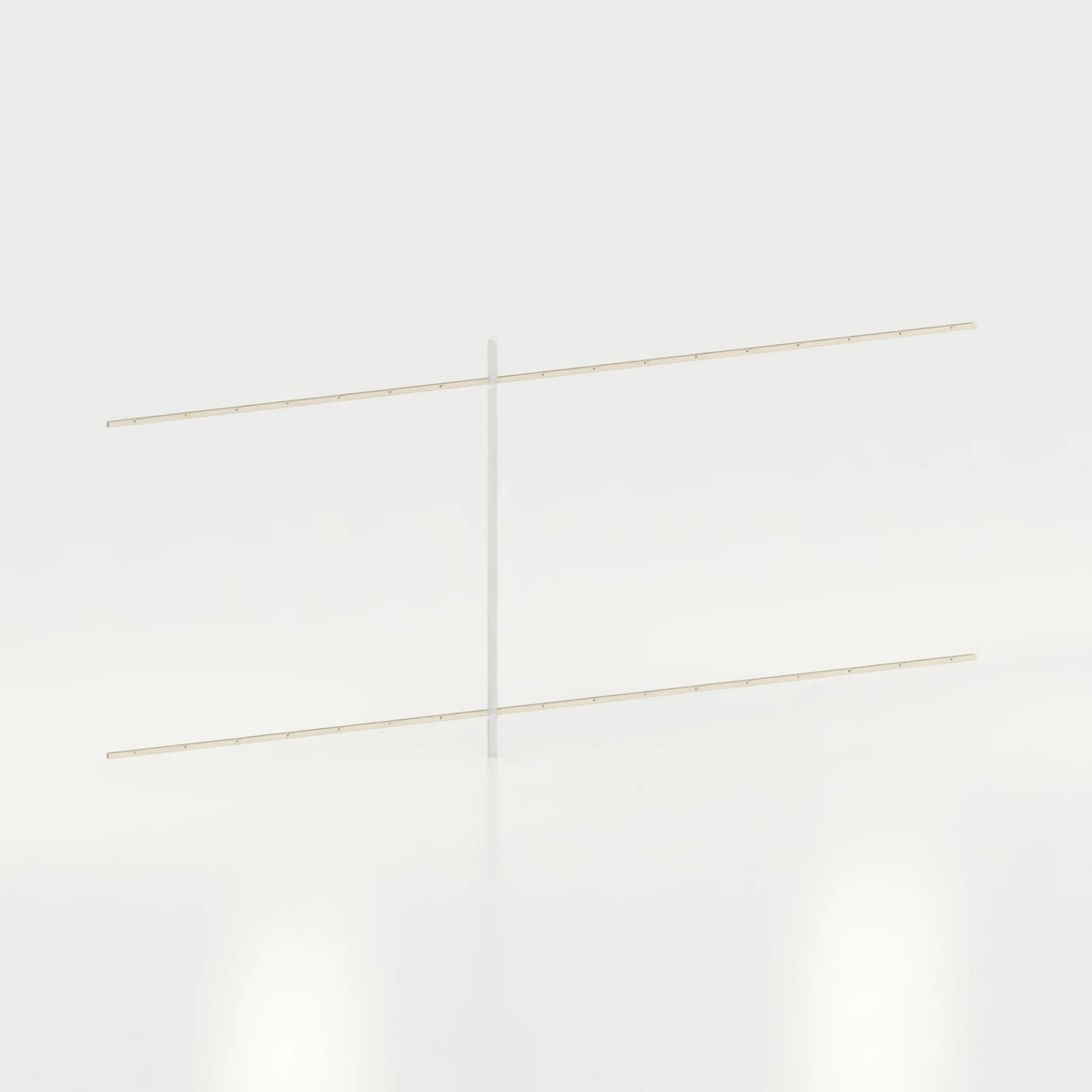 Rail mural d'agencement avec lisses de 510 cm magasin — coloris beige