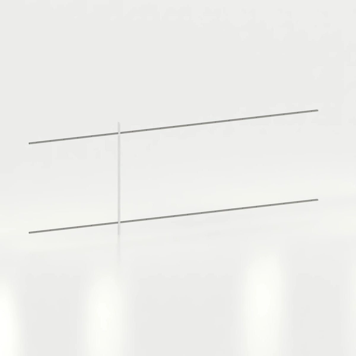 Rail mural d'agencement avec lisses de 600 cm vente — coloris gris