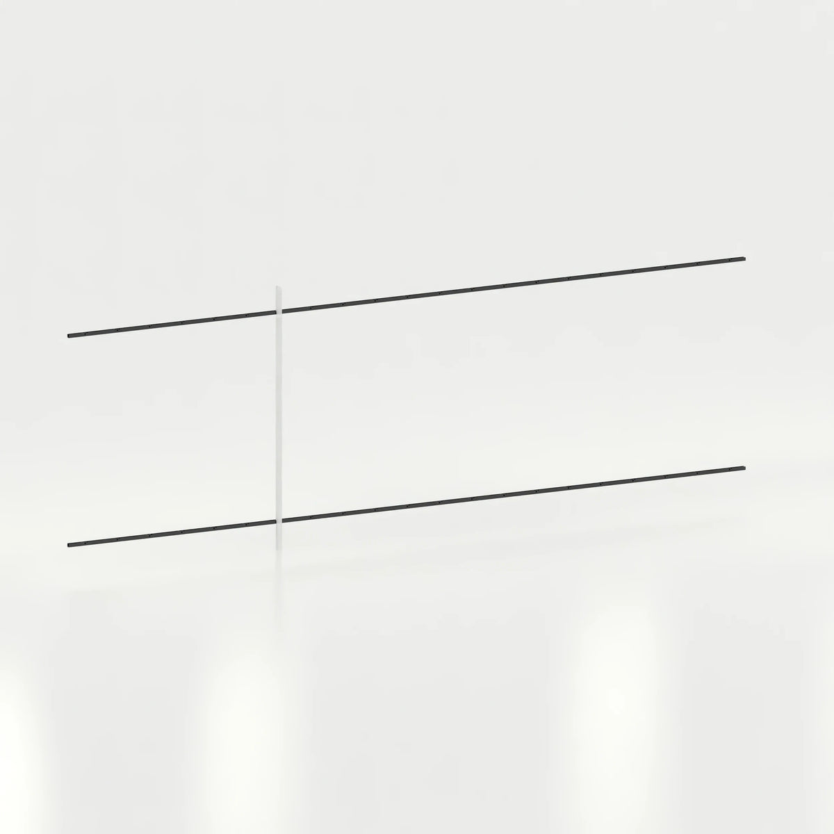 Rail mural d'agencement avec lisses de 600 cm vente — coloris noir