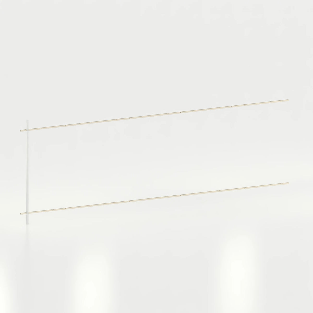 Rail mural d'agencement avec lisses de 630 cm magasin — coloris beige