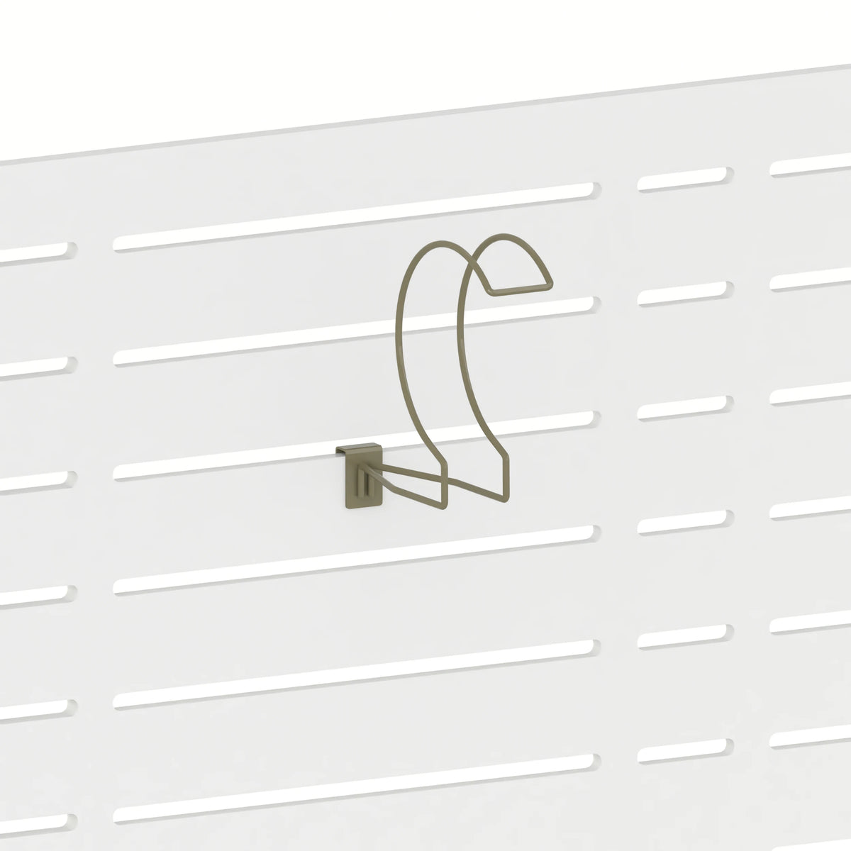 Support d'exposition pour casque de moto (panneau Slatwall) — coloris kaki