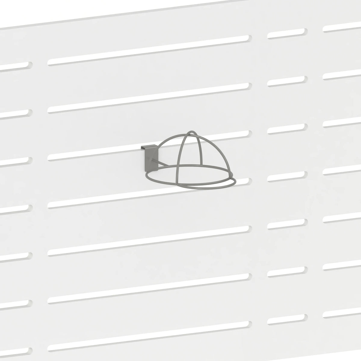 Support d'exposition pour casquette (panneau Slatwall) — coloris gris