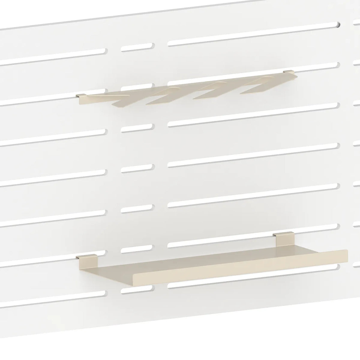 Support d'exposition pour snowboard (panneau rainuré) — coloris beige