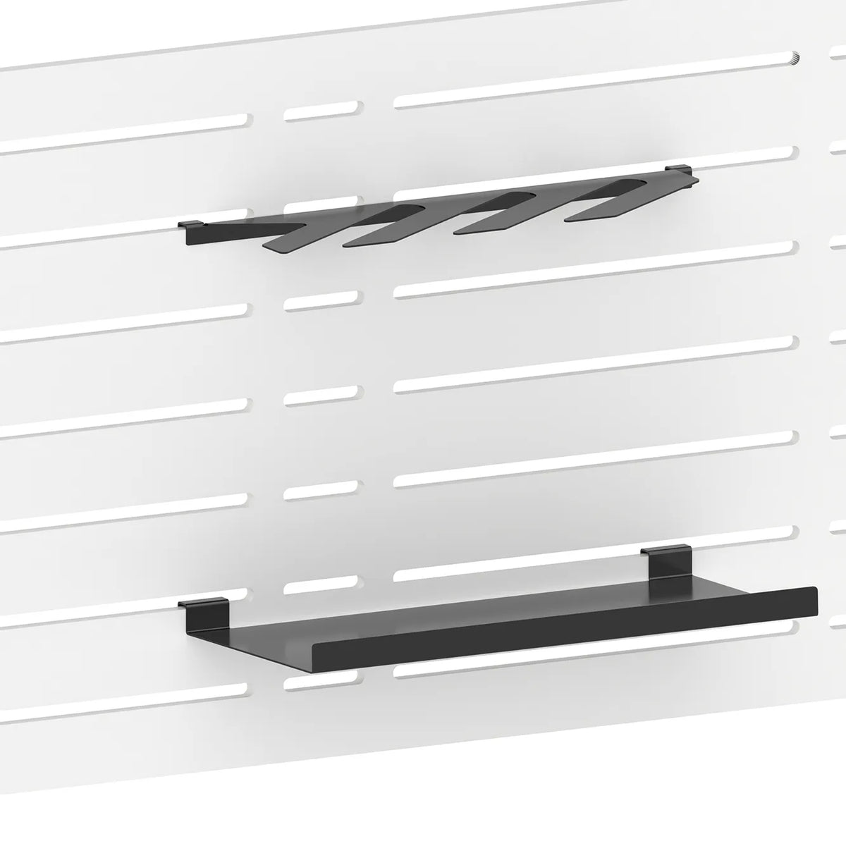Support d'exposition pour snowboard (panneau rainuré) — coloris noir
