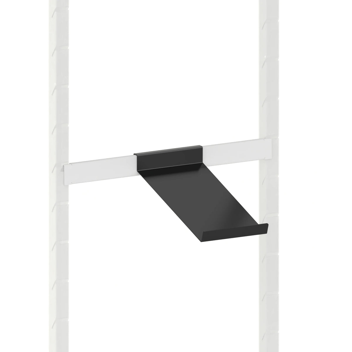 Tablette de merchandising inclinée (barre de charge) — coloris noir