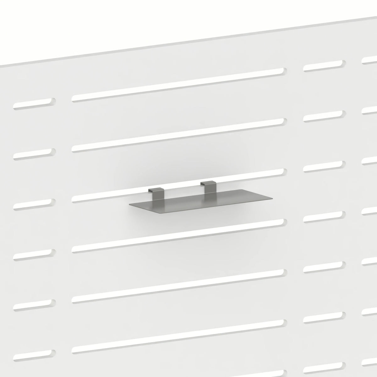 Tablette de merchandising (panneau Slatwall) — coloris gris
